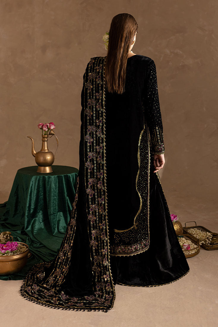 Marjjan | De Rose Velvet | MRV-09 (BLACK) by Marjjan - Designer Dress - Type: Ladies Clothes - Available at Libayah - 100% Original