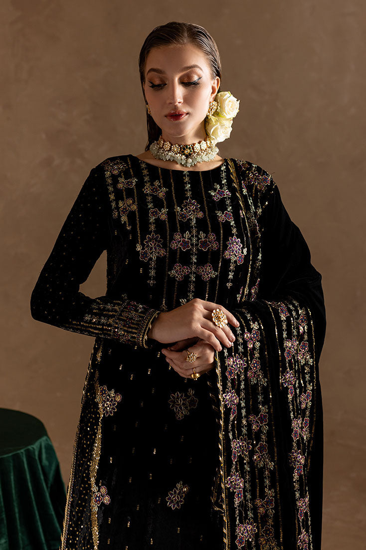 Marjjan | De Rose Velvet | MRV-09 (BLACK) by Marjjan - Designer Dress - Type: Ladies Clothes - Available at Libayah - 100% Original