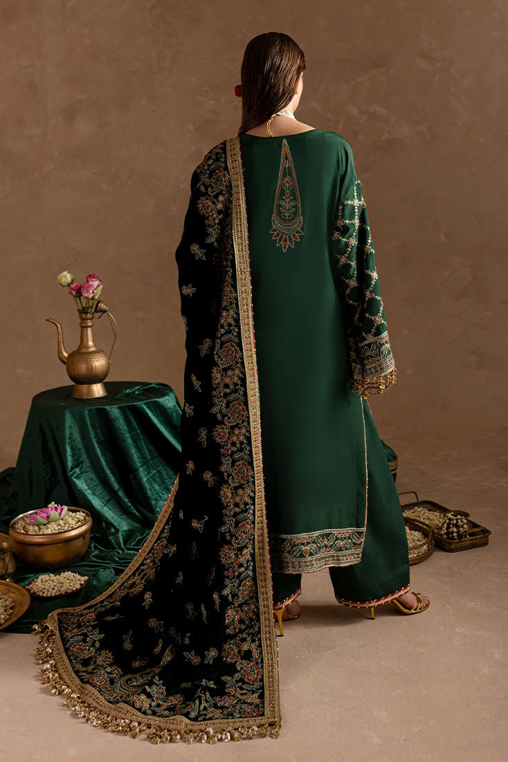 Marjjan | De Rose Velvet | MRV-11 (GREEN) by Marjjan - Designer Dress - Type: Ladies Clothes - Available at Libayah - 100% Original