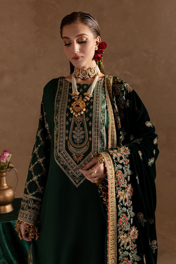 Marjjan | De Rose Velvet | MRV-11 (GREEN) by Marjjan - Designer Dress - Type: Ladies Clothes - Available at Libayah - 100% Original