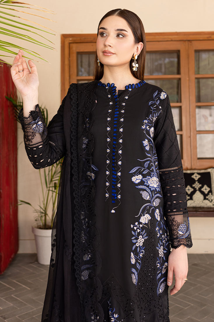 Marjjan | Aangan Embroidered Viscose |  PEV-21 B (BLACK) by Marjjan - Designer Dress - Type: Ladies Clothes - Available at Libayah - 100% Original