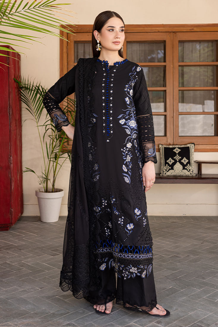 Marjjan | Aangan Embroidered Viscose |  PEV-21 B (BLACK) by Marjjan - Designer Dress - Type: Ladies Clothes - Available at Libayah - 100% Original
