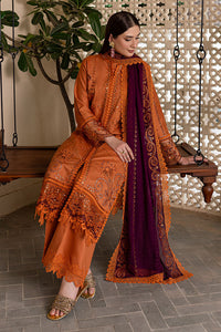 Marjjan | Aangan Embroidered Viscose |  PEV-23 B (RUST) by Marjjan - Designer Dress - Type: Ladies Clothes - Available at Libayah - 100% Original