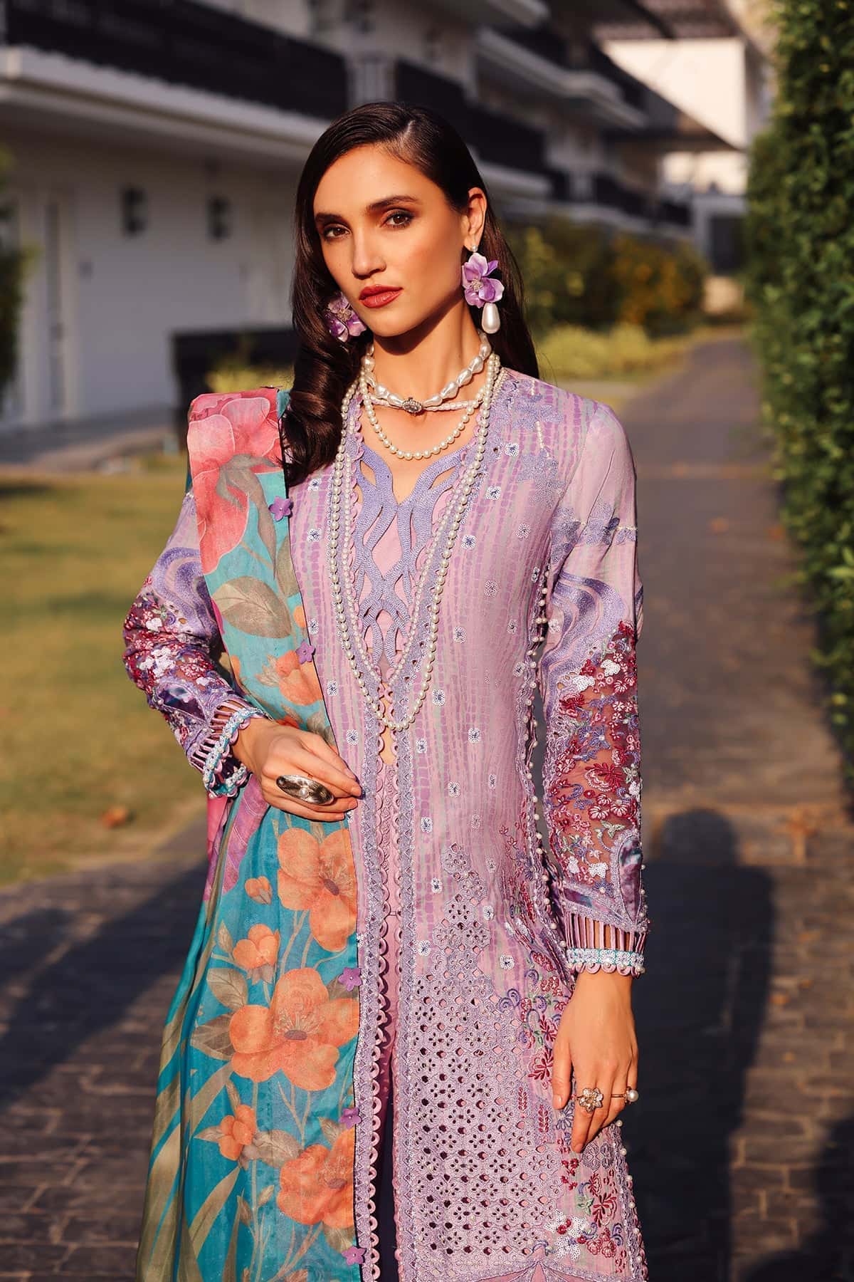 Afrozeh | Lawn 25 | Chrysa by Afrozeh - Designer Dress - Type: Ladies Clothes - Available at Libayah - 100% Original