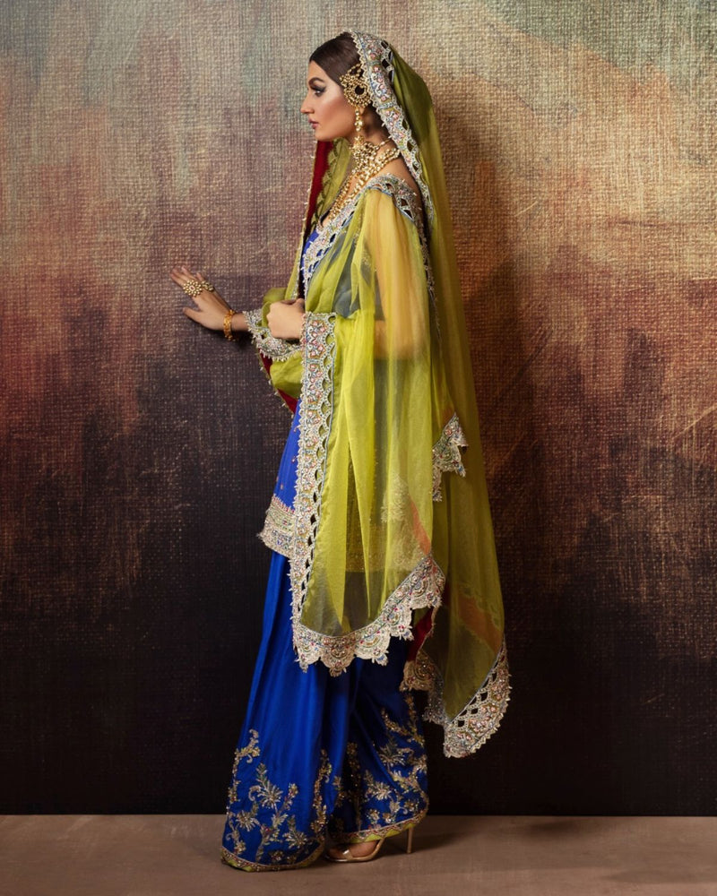 Erum Khan | Begham Jaan Bridal Formals | SABZPARI by Erum Khan - Designer Dress - Type: Bridal - Available at Libayah - 100% Original