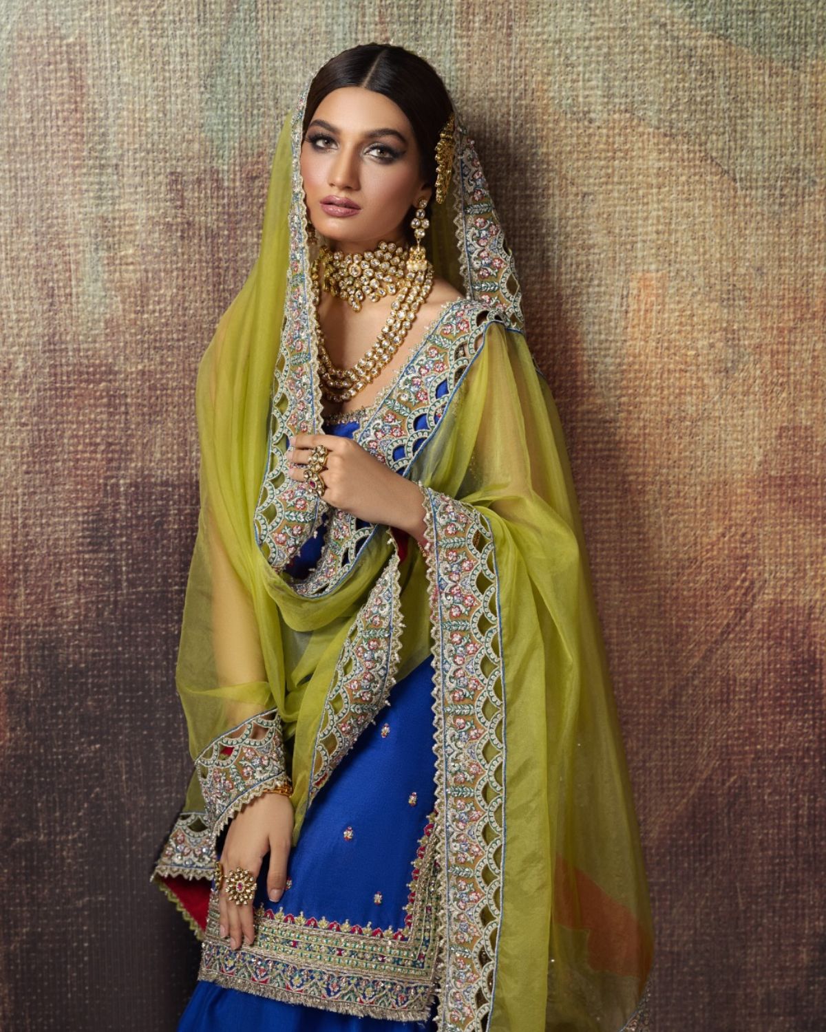 Erum Khan | Begham Jaan Bridal Formals | SABZPARI by Erum Khan - Designer Dress - Type: Bridal - Available at Libayah - 100% Original