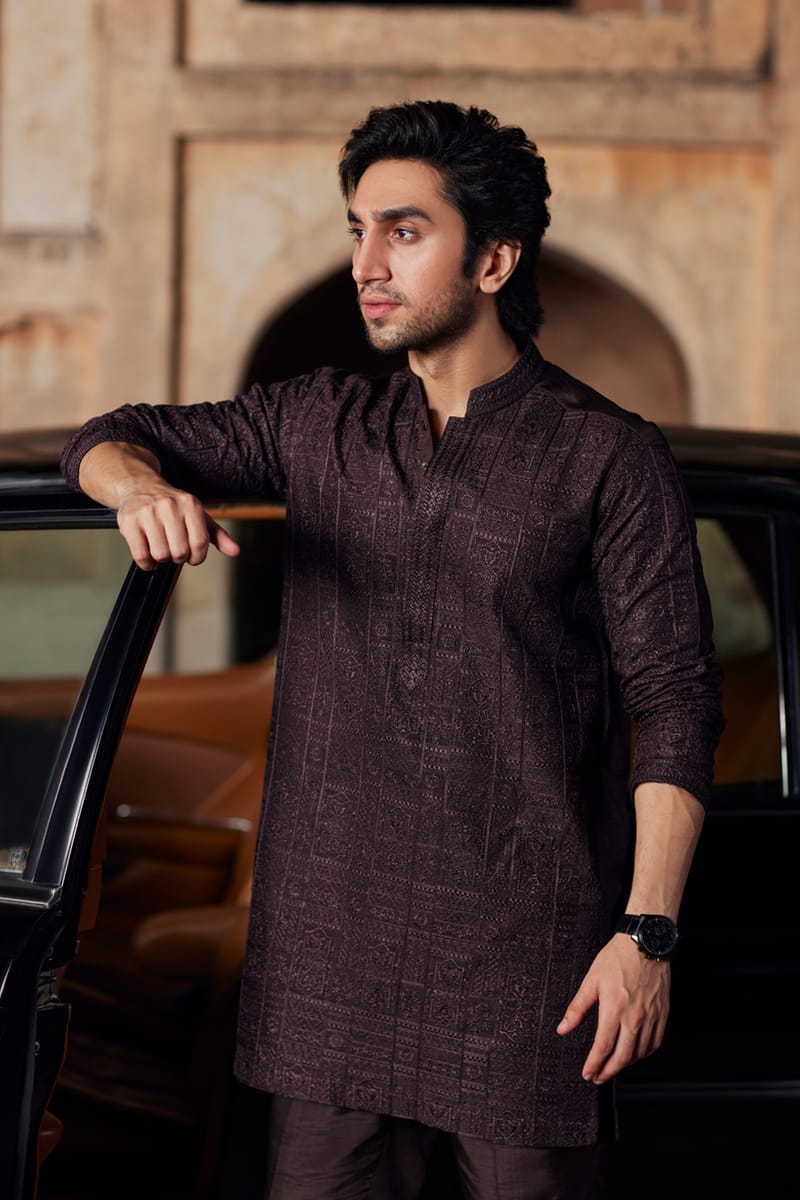 Pakistani Menswear | Qalamkar | BQ-06 by Qalamkar - Designer Dress - Type: MensWear - Available at Libayah - 100% Original