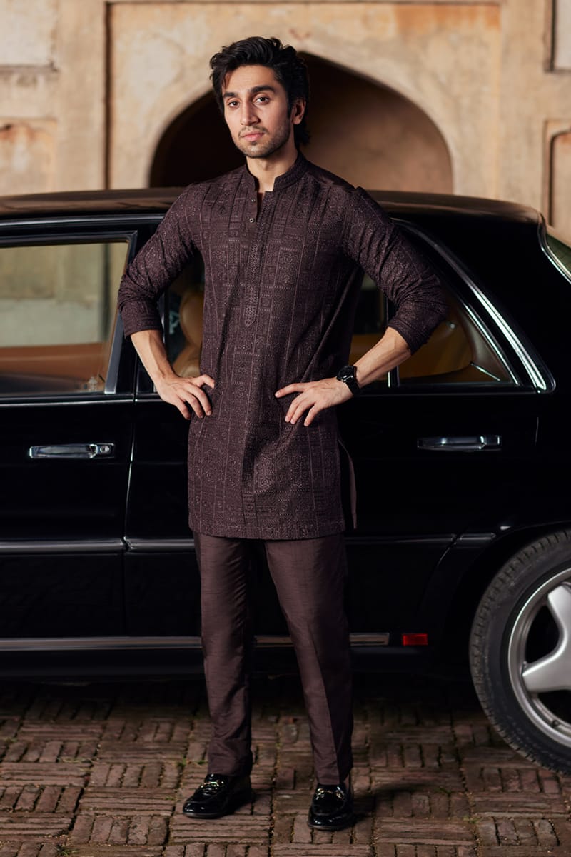 Pakistani Menswear | Qalamkar | BQ-06 by Qalamkar - Designer Dress - Type: MensWear - Available at Libayah - 100% Original