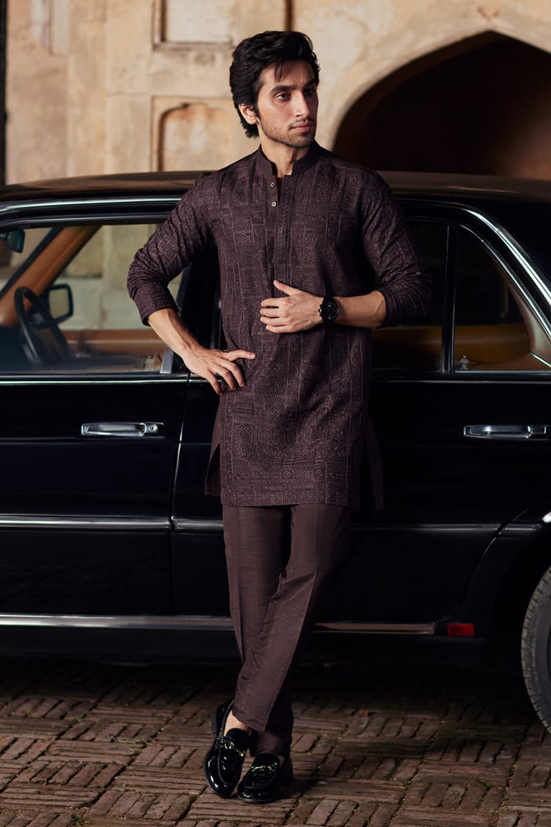 Pakistani Menswear | Qalamkar | BQ-06 by Qalamkar - Designer Dress - Type: MensWear - Available at Libayah - 100% Original