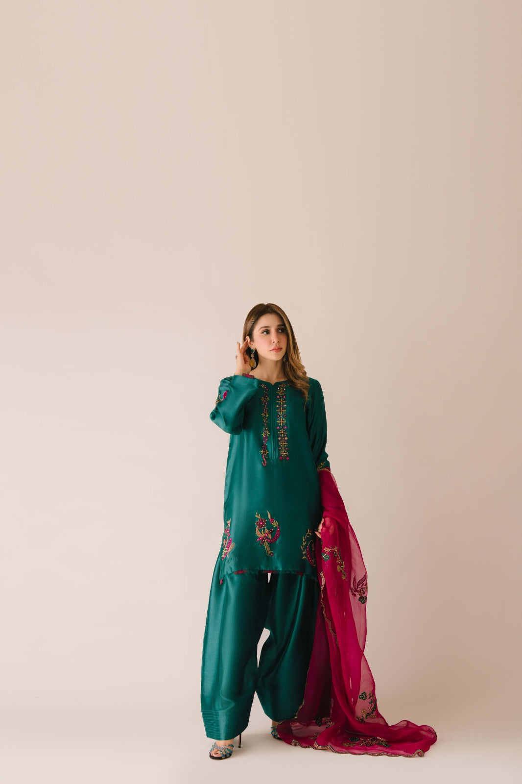 Sammy K | Aadat Festive Edition | Green Moon by Sammy K - Designer Dress  - Type : Ladies Clothes - Available at Libayah - 100% Original 