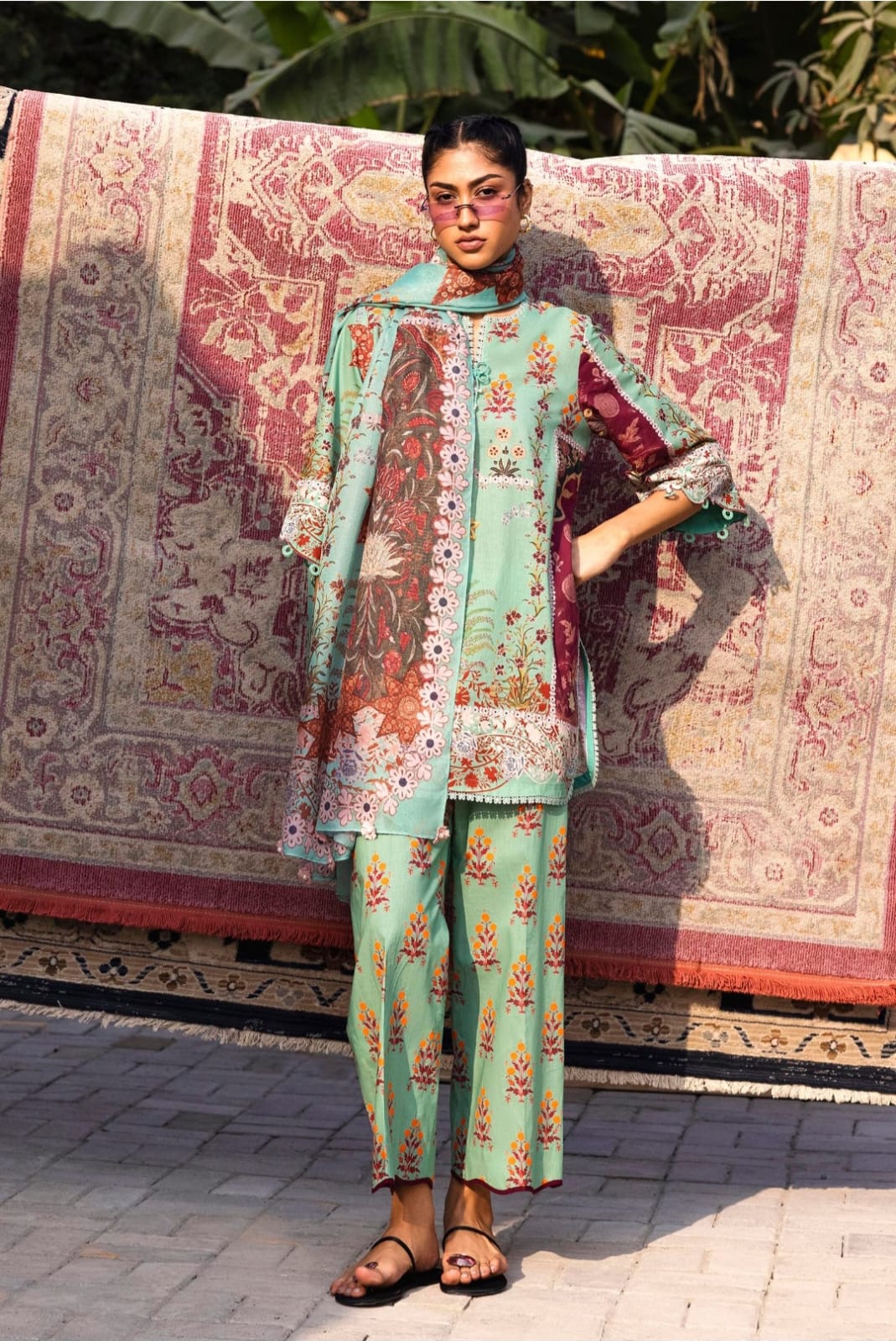 Sana Safinaz | Mahay Summer | H262-001B-3AS - Designer Dress - Type : Ladies Clothes - Available at Libayah - 100% Original