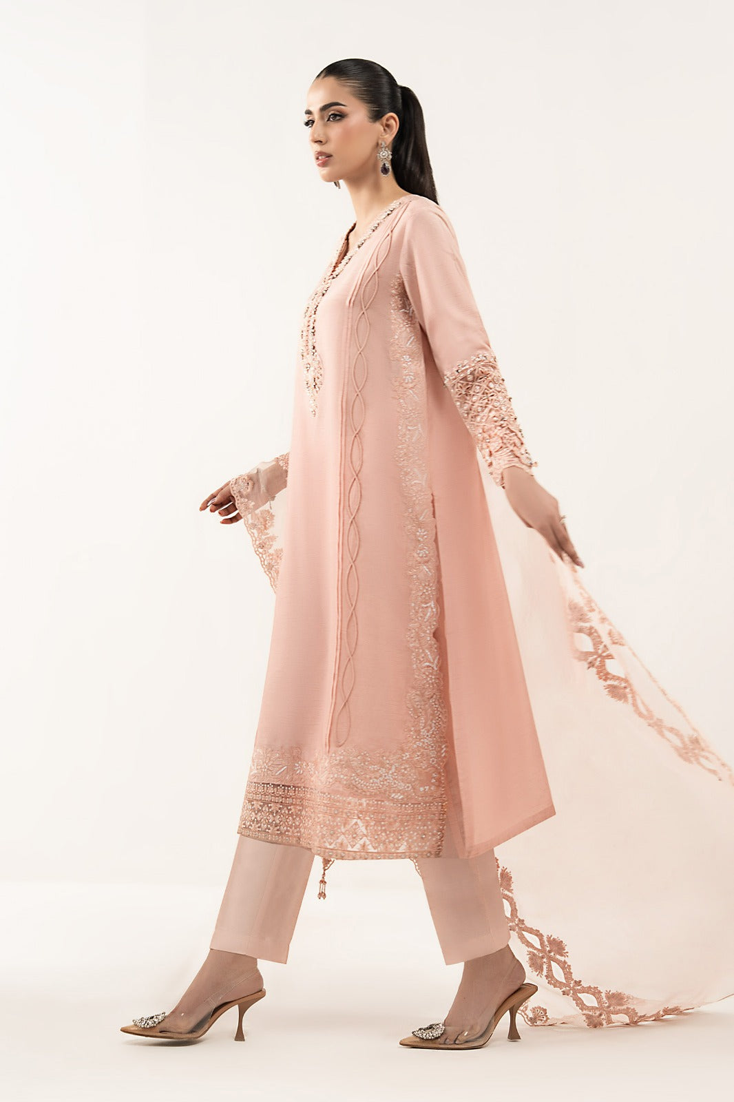 Maria B | Luxury Formals | SF-EF26-26-Pink by Maria B - Designer Dress  - Type : Ladies Clothes - Available at Libayah - 100% Original 
