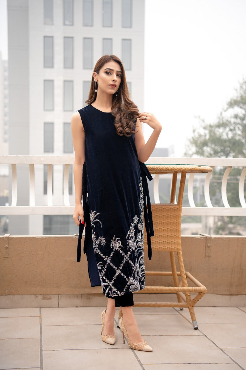 Ayesha and Usman | Grape Wine Luxury Pret | Blue Nile by Ayesha and Usman - Designer Dress - Type: Ladies Clothes - Available at Libayah - 100% Original