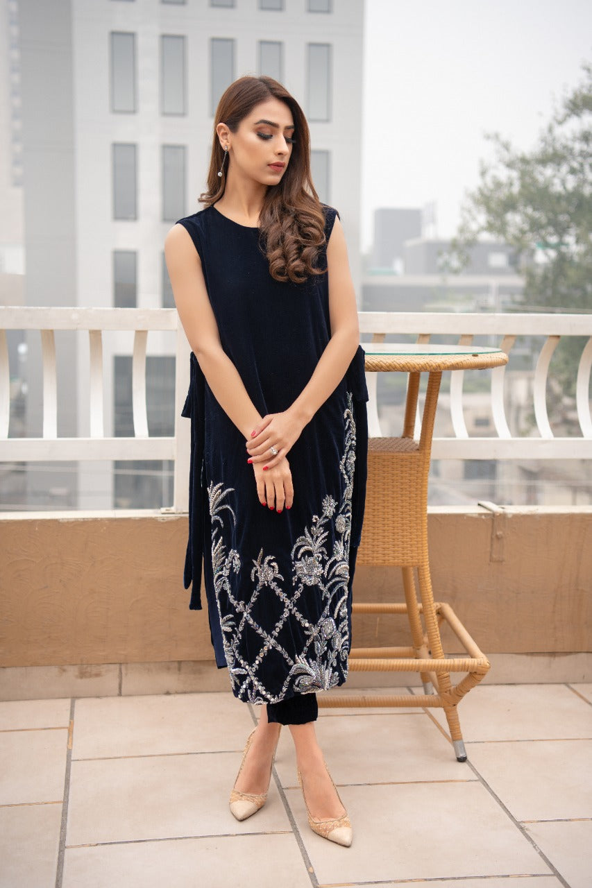 Ayesha and Usman | Grape Wine Luxury Pret | Blue Nile by Ayesha and Usman - Designer Dress - Type: Ladies Clothes - Available at Libayah - 100% Original