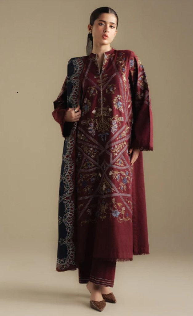 Zara Shahjahan | Coco Winter 25 | Coral-4B by Zara Shahjahan - Designer Dress  - Type : Ladies Clothes - Available at Libayah - 100% Original 