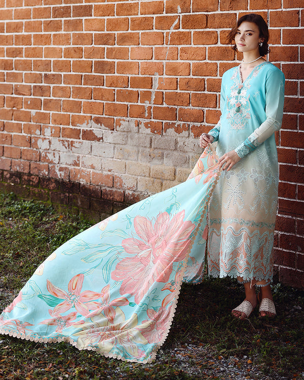 Mushq | Solace Ombre Chikankari | Whispered Dawn - by Libayah - Registered Vendor of : Mushq - 100% Original Designer Dress