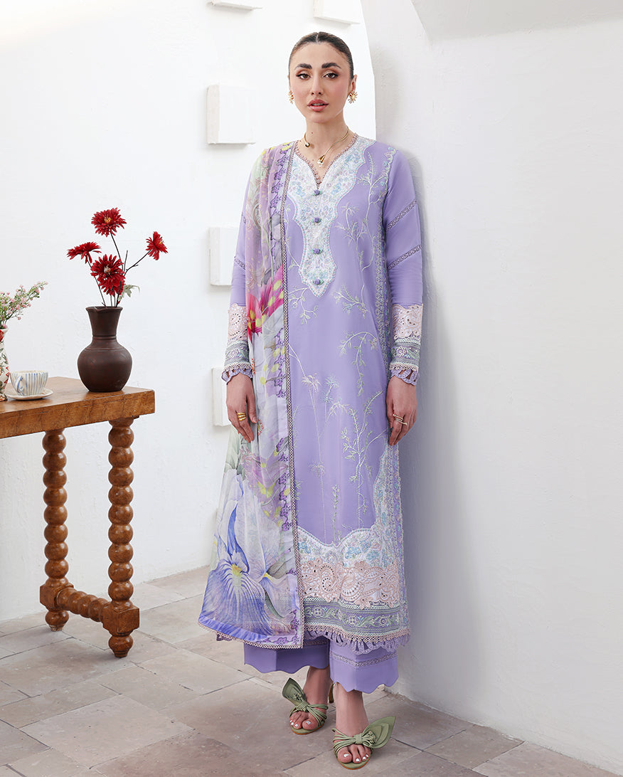 Roheenaz | Floral Reverie Luxury Lawn | Whispering Radiance by Roheenaz - Designer Dress  - Type : Ladies Clothes - Available at Libayah - 100% Original 