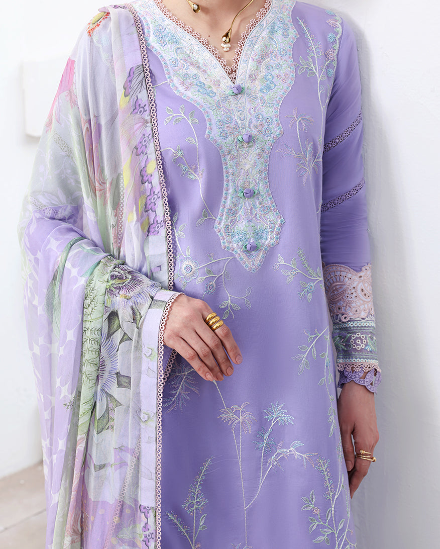 Roheenaz | Floral Reverie Luxury Lawn | Whispering Radiance by Roheenaz - Designer Dress  - Type : Ladies Clothes - Available at Libayah - 100% Original 