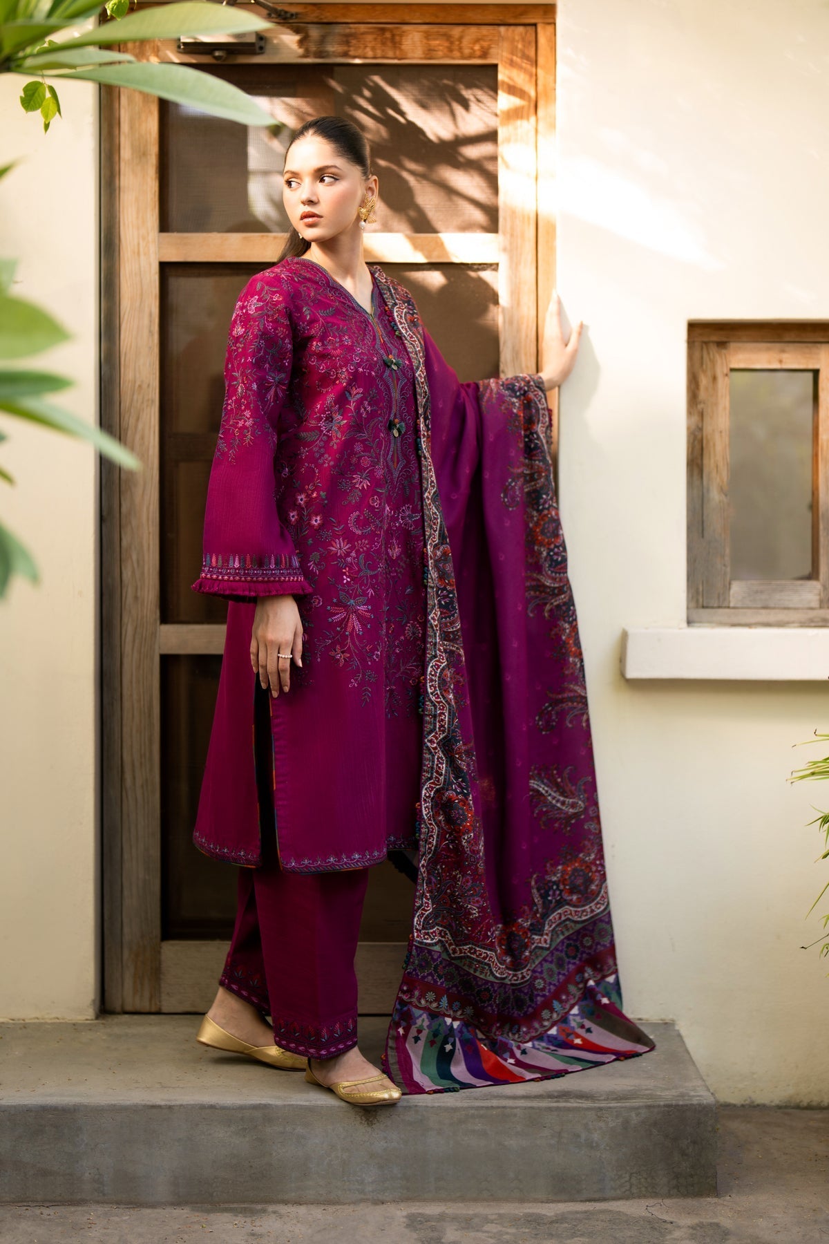 Xenia Formals | Dhoop Kinaray Winter Shawl 24 | SUMBUL by Xenia Formals - Designer Dress - Type: Ladies Clothes - Available at Libayah - 100% Original