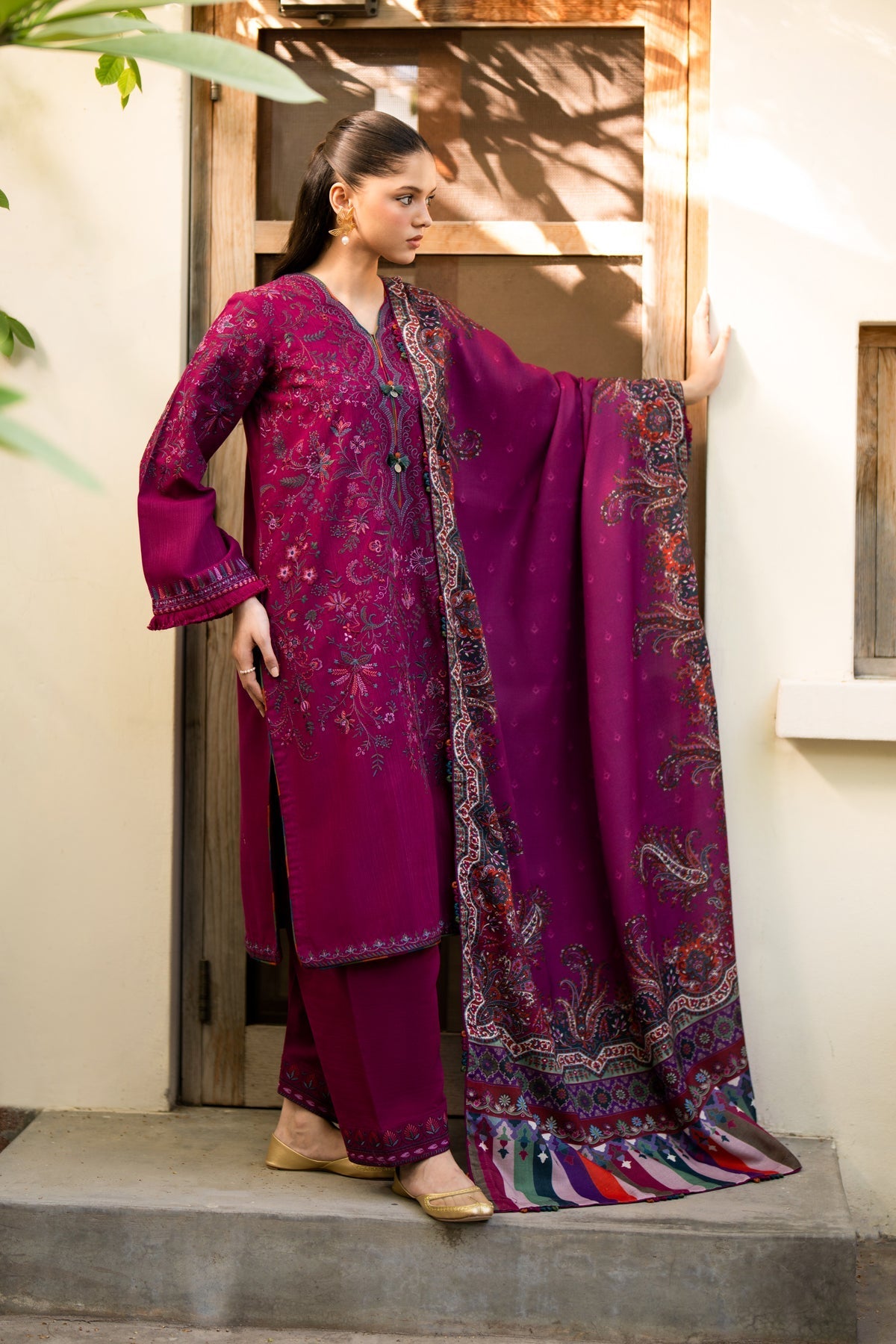 Xenia Formals | Dhoop Kinaray Winter Shawl 24 | SUMBUL by Xenia Formals - Designer Dress - Type: Ladies Clothes - Available at Libayah - 100% Original