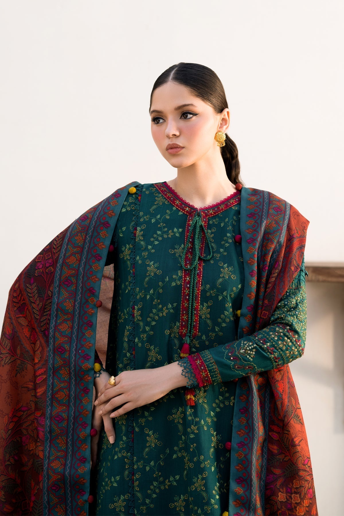 Xenia Formals | Dhoop Kinaray Winter Shawl 24 | ZEMURD by Xenia Formals - Designer Dress - Type: Ladies Clothes - Available at Libayah - 100% Original