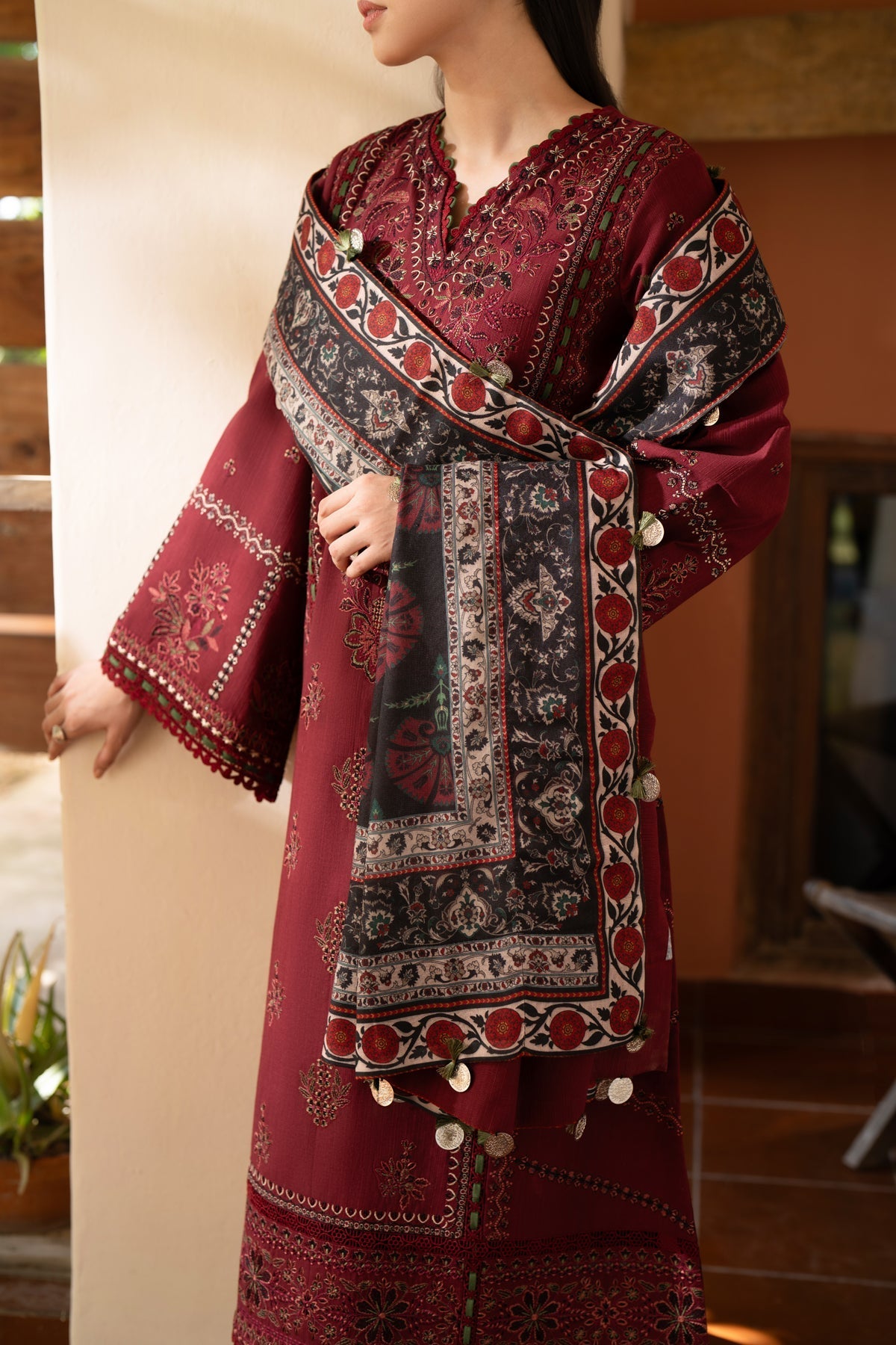 Xenia Formals | Dhoop Kinaray Winter Shawl 24 | SANDHURI by Xenia Formal - Designer Dress - Type: Ladies Clothes - Available at Libayah - 100% Original