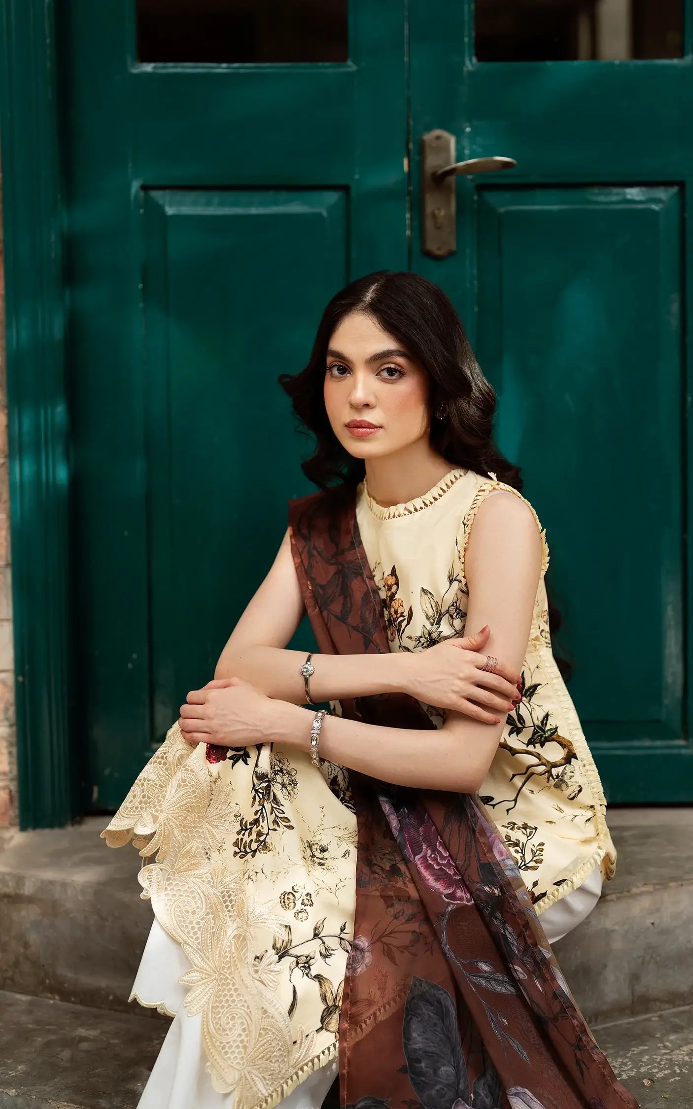 Asifa and Nabeel | Yakin Summer 25 | Meadow Bloom-(YKL25-01) by Asifa and Nabeel - Designer Dress - Type: Ladies Clothes - Available at Libayah - 100% Original