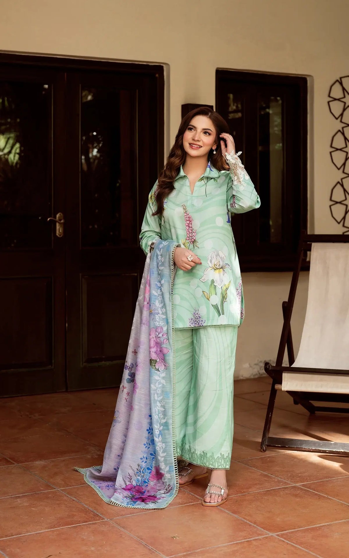 Asifa and Nabeel | Yakin Summer 25 | Floral Mist-(YKL25-04) by Asifa and Nabeel - Designer Dress - Type: Ladies Clothes - Available at Libayah - 100% Original