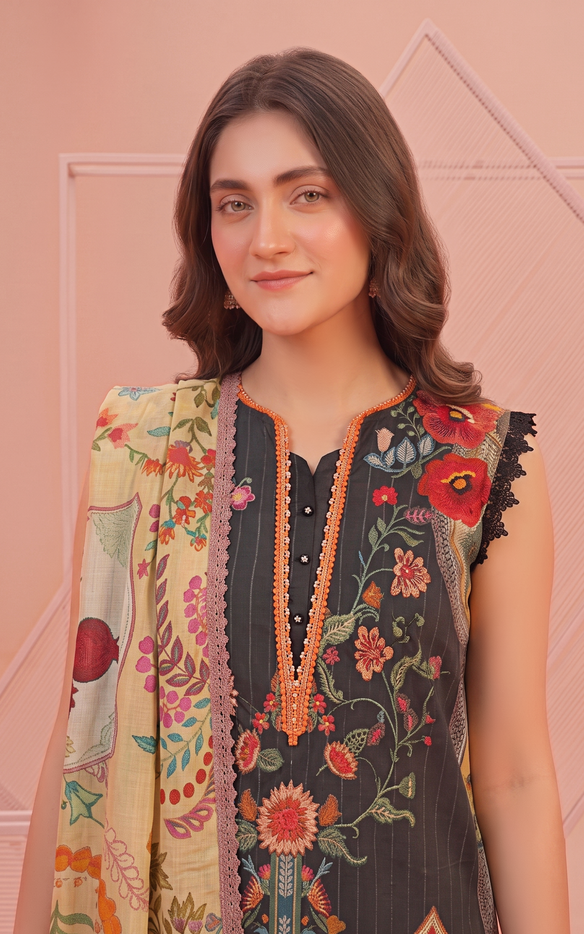 Asifa and Nabeel | Yakin 26 | Marigold (YKL26-01) by Asifa and Nabeel - Designer Dress  - Type : Ladies Clothes - Available at Libayah - 100% Original 
