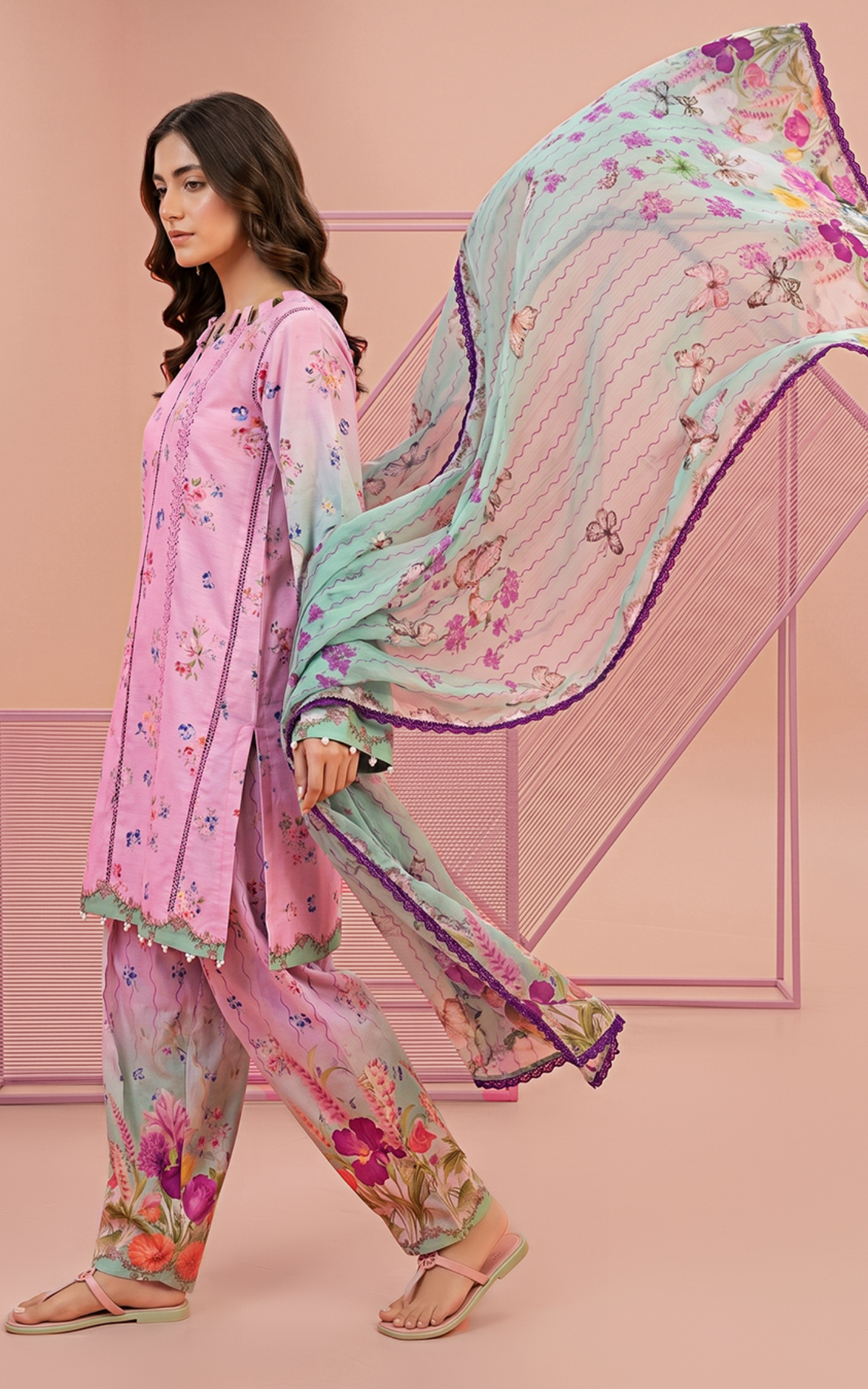 Asifa and Nabeel | Yakin 26 | Carnation (YKL26-06) by Asifa and Nabeel - Designer Dress  - Type : Ladies Clothes - Available at Libayah - 100% Original 