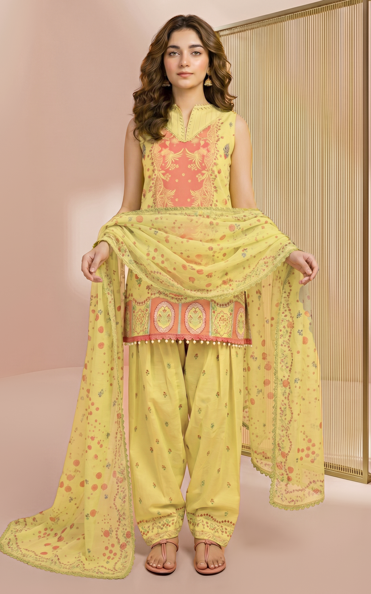 Asifa and Nabeel | Yakin 26 | Sunflower (YKL26-08) by Asifa and Nabeel - Designer Dress  - Type : Ladies Clothes - Available at Libayah - 100% Original 