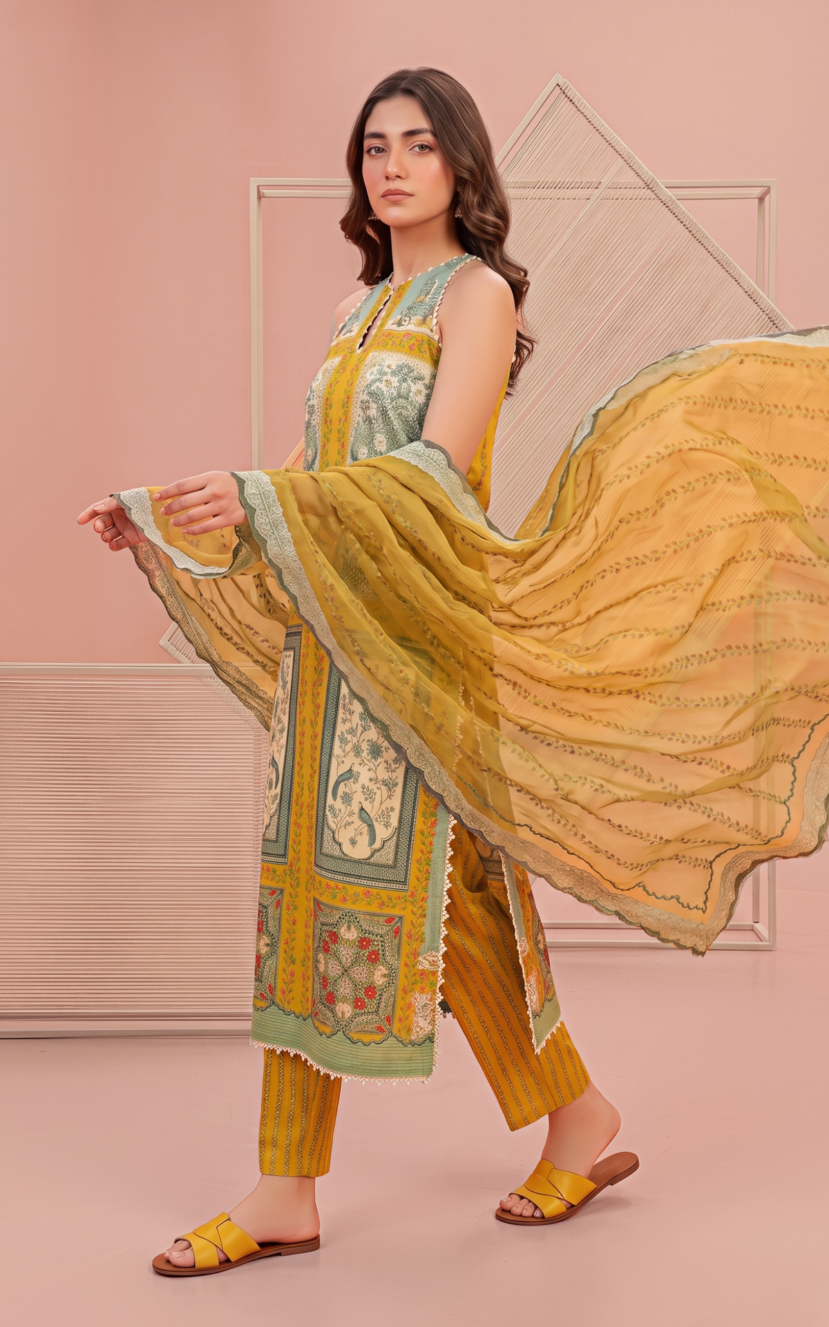 Asifa and Nabeel | Yakin 26 | Daffodil (YKL26-09) by Asifa and Nabeel - Designer Dress  - Type : Ladies Clothes - Available at Libayah - 100% Original 