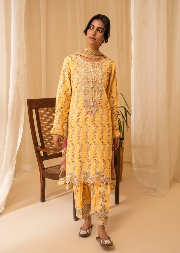 Aabyaan | Izabel Prints Linen Edit 24 | ALARA (AZ-07) by Aabyaan - Designer Dress - Type: Ladies Clothes - Available at Libayah - 100% Original
