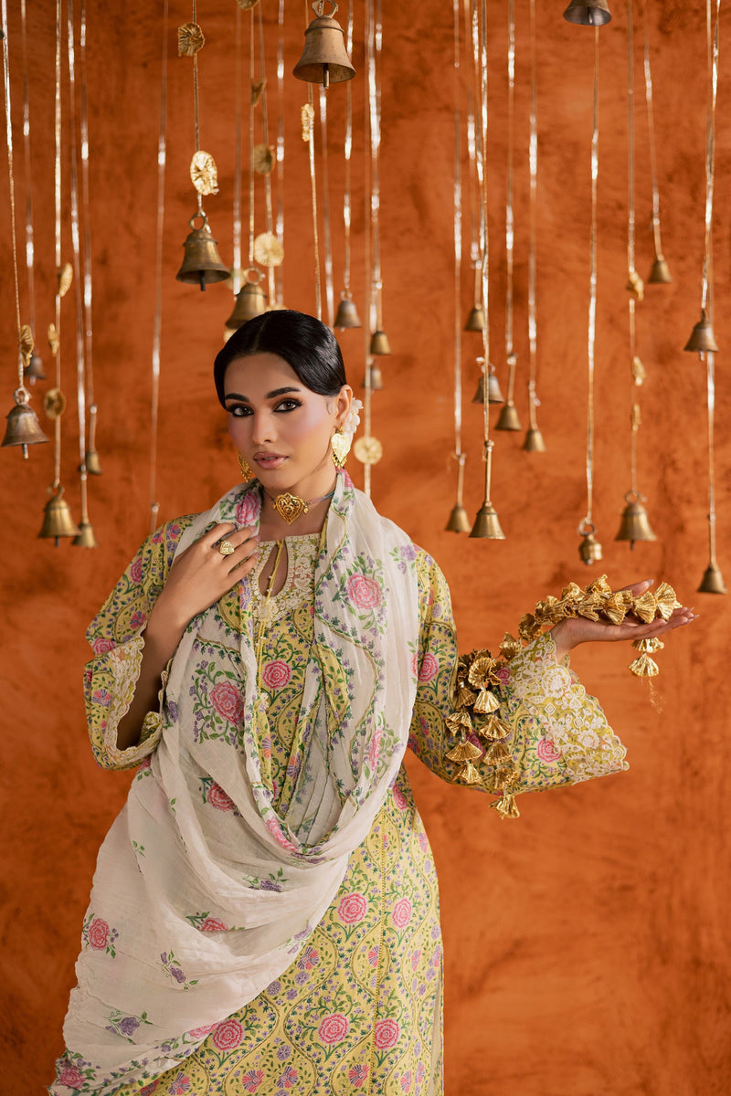 Batik | Festive Eid 26 | Yellow Minsa - by Libayah - Registered Vendor of : Batik - 100% Original Designer Dress