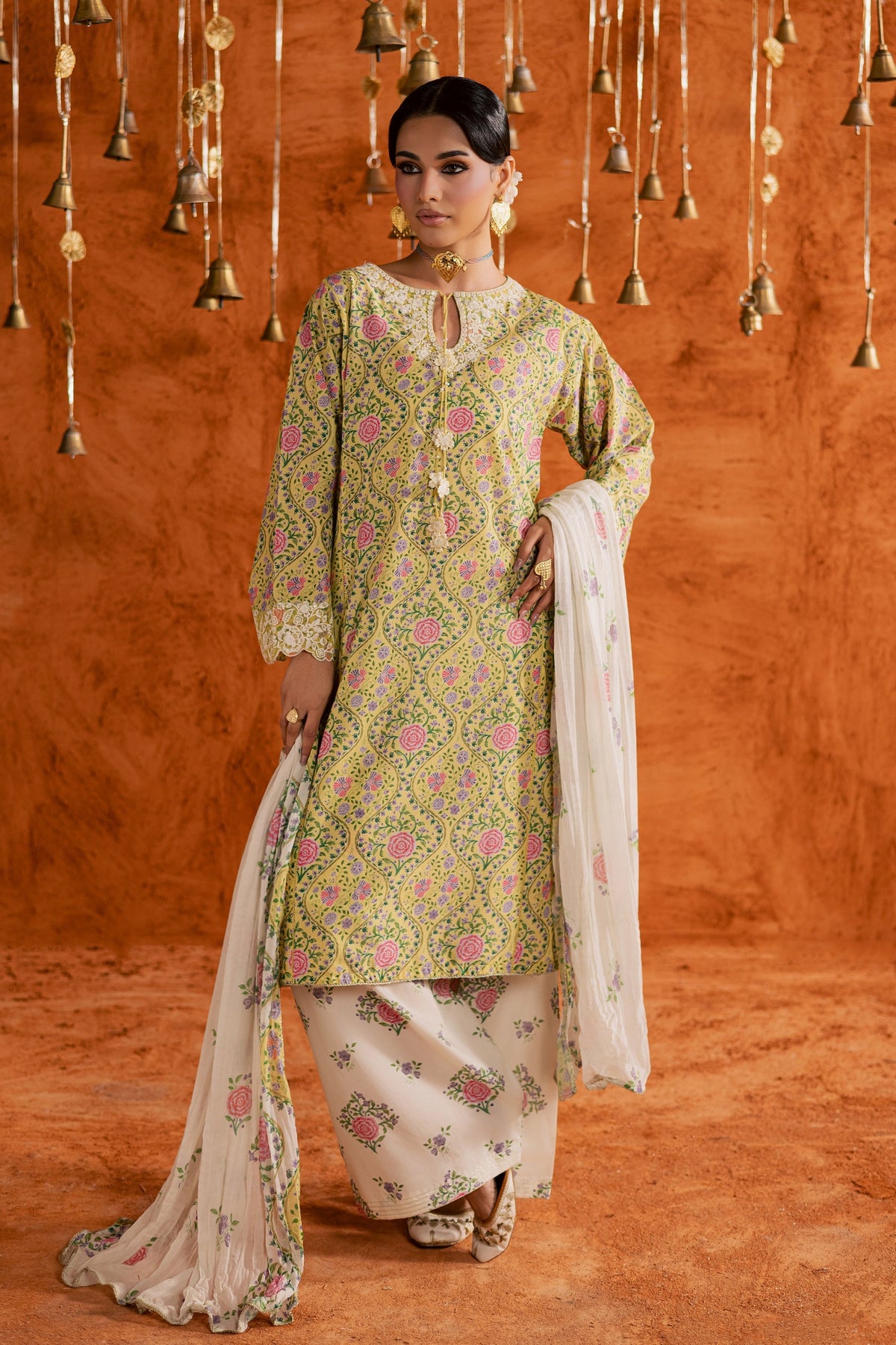 Batik | Festive Eid 26 | Yellow Minsa - by Libayah - Registered Vendor of : Batik - 100% Original Designer Dress