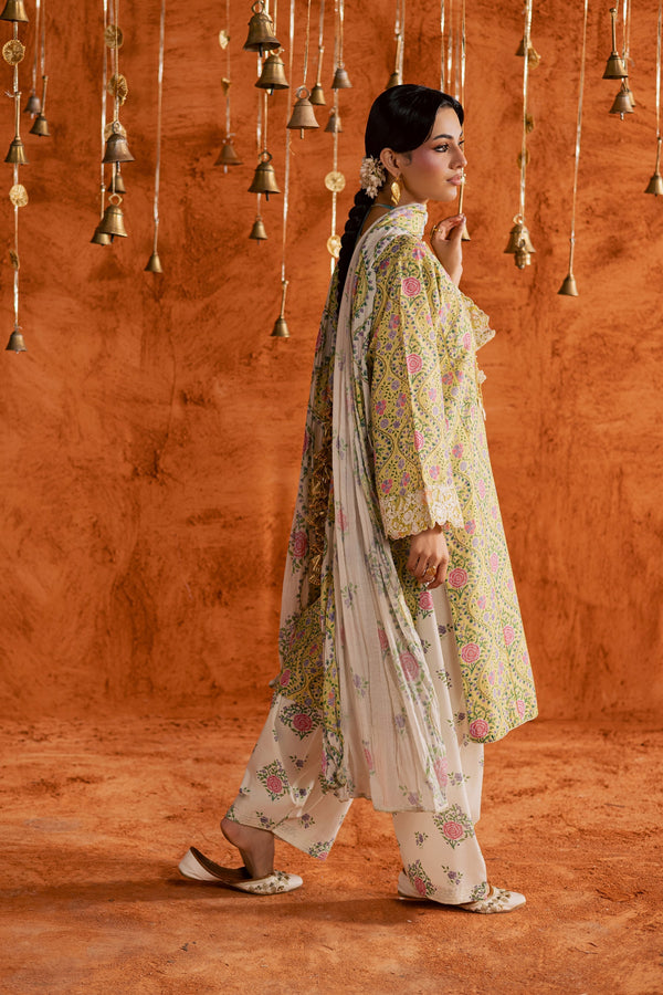 Batik | Festive Eid 26 | Yellow Minsa - by Libayah - Registered Vendor of : Batik - 100% Original Designer Dress