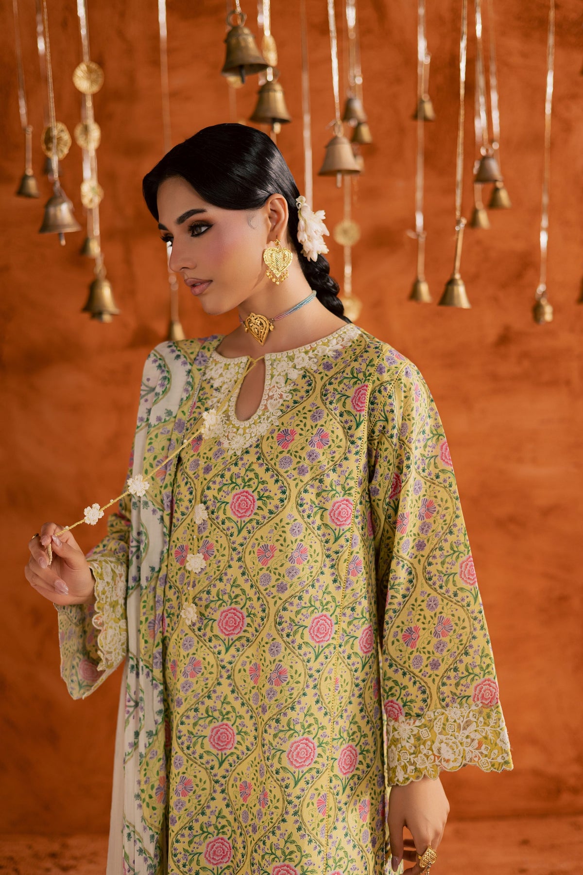 Batik | Festive Eid 26 | Yellow Minsa - by Libayah - Registered Vendor of : Batik - 100% Original Designer Dress