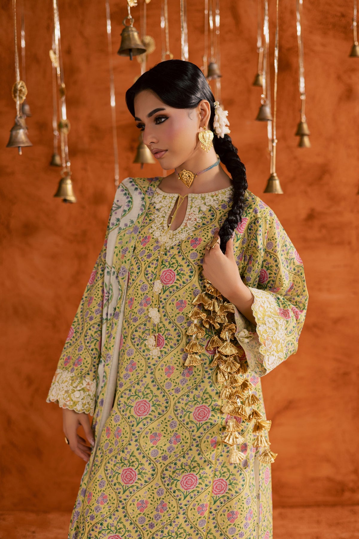 Batik | Festive Eid 26 | Yellow Minsa - by Libayah - Registered Vendor of : Batik - 100% Original Designer Dress