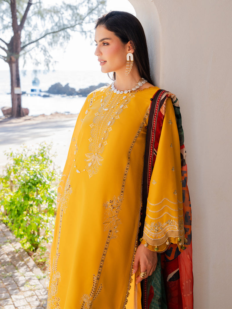 Izel | Dareen Luxury Lawn 26 | Zareen by Izel - Designer Dress - Type : Luxury Dress - Available at Libayah - 100% Original