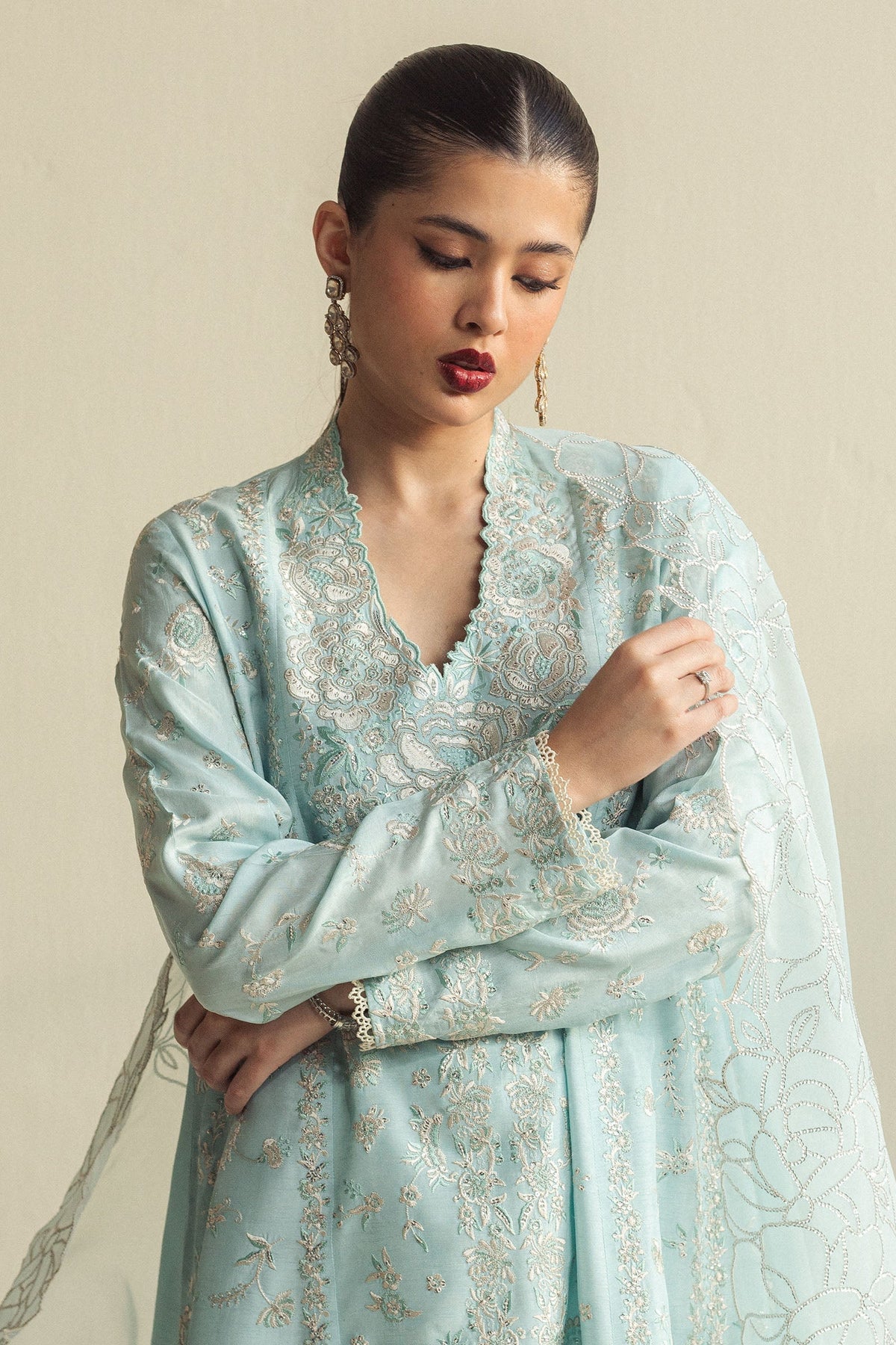 Zara Shahjahan | Fall Festive 24 | ZC-2077 by Zara Shahjahan - Designer Dress - Type: Ladies Clothes - Available at Libayah - 100% Original