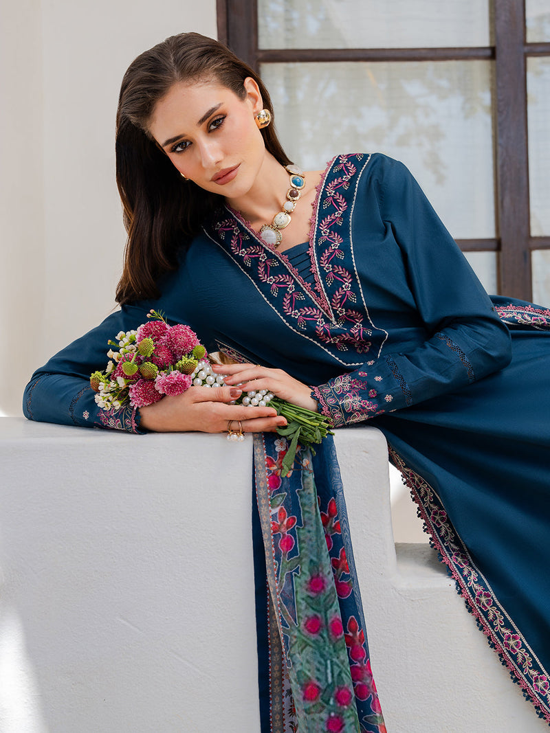 Izel | Dareen Luxury Lawn 26 | Zeenat by Izel - Designer Dress - Type : Luxury Dress - Available at Libayah - 100% Original