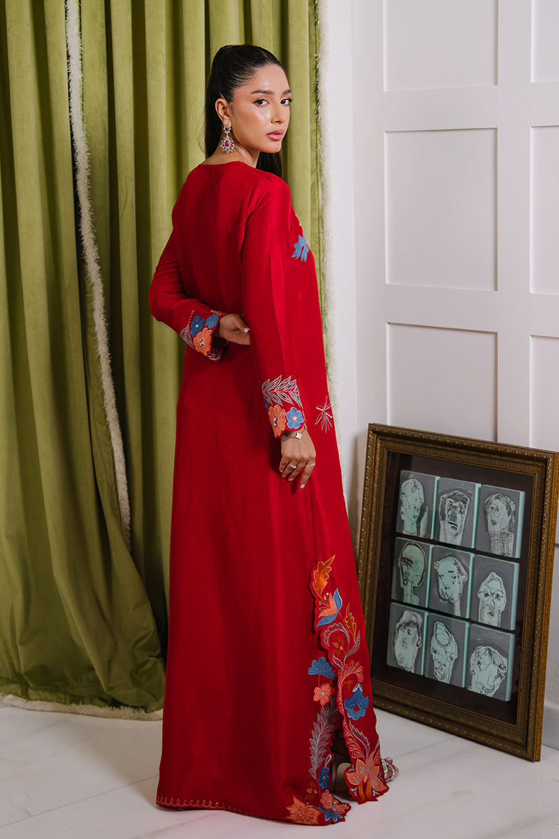 Mina Hassan | Signature Luxe 25 | Crimson Dream Kaftan by Mina Hassan - Designer Dress - Type : Ladies Clothes - Available at Libayah - 100% Original 