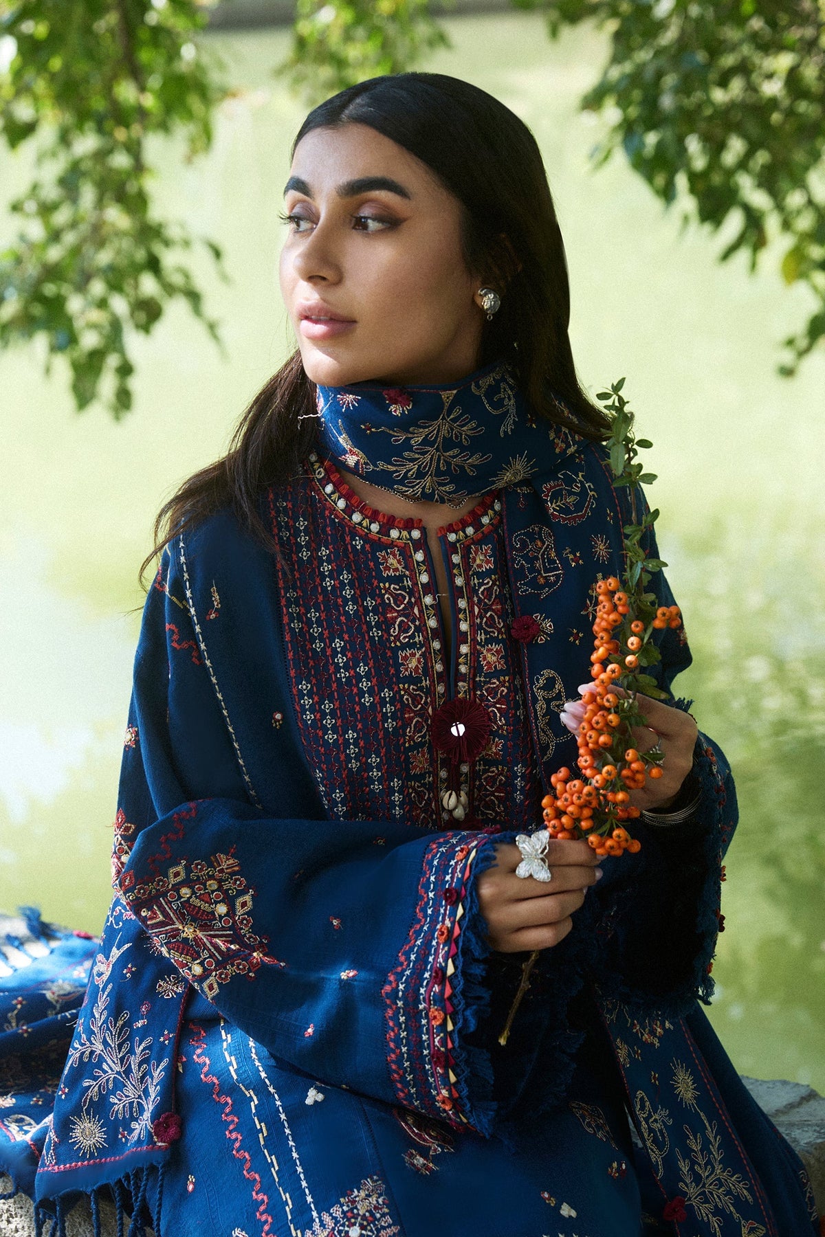 Zaha | Winter 2024 |  ZARMINA (ZW24-15) by Zaha - Designer Dress - Type: Ladies Clothes - Available at Libayah - 100% Original