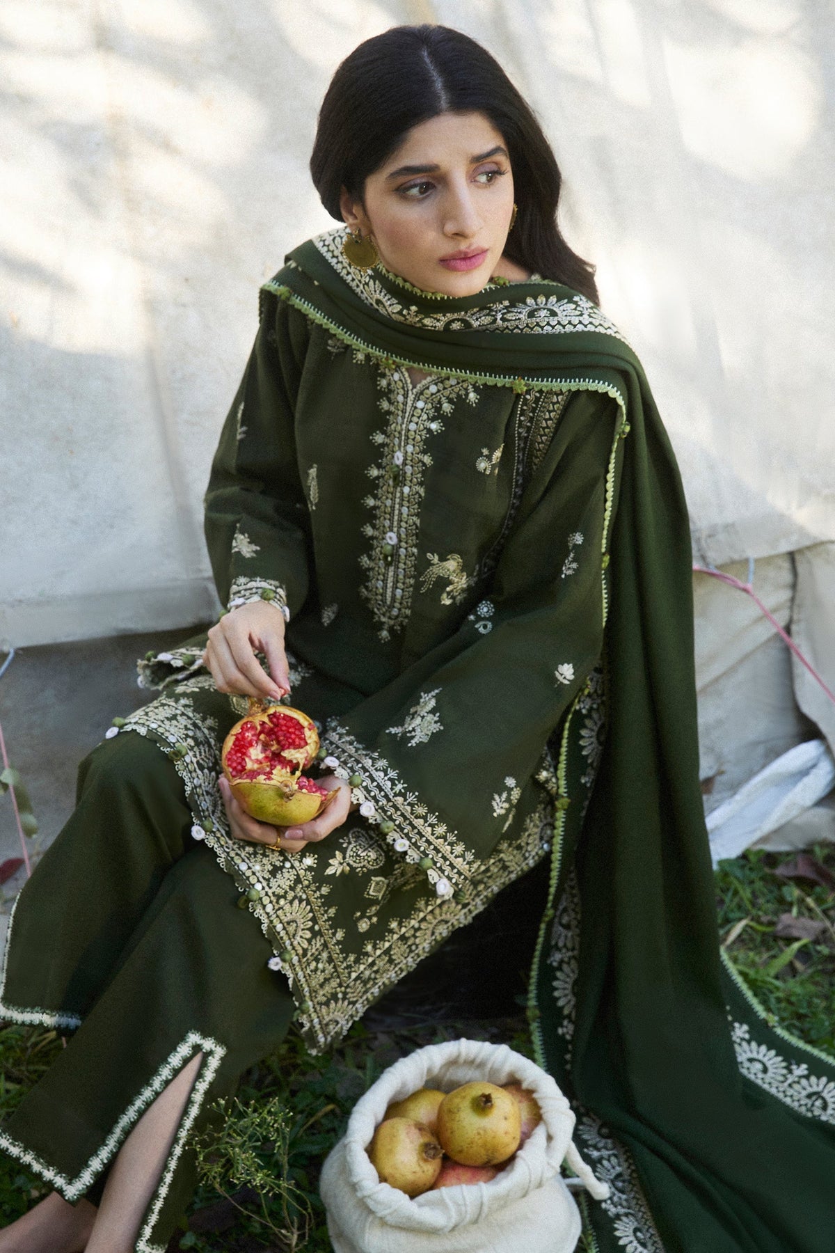 Zaha | Winter 2024 |  SABAAZ (ZW24-01) by Zaha - Designer Dress - Type: Ladies Clothes - Available at Libayah - 100% Original