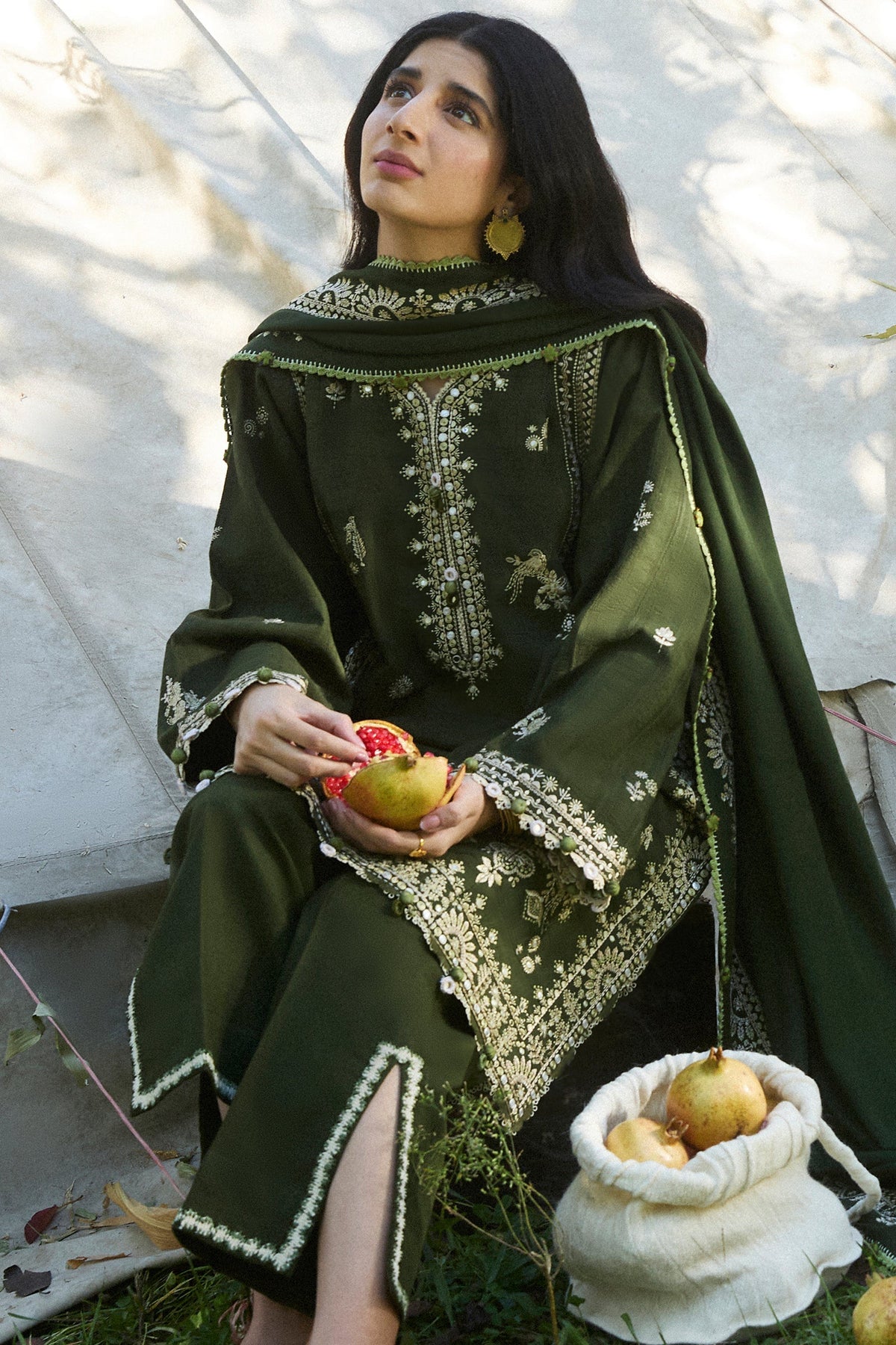 Zaha | Winter 2024 |  SABAAZ (ZW24-01) by Zaha - Designer Dress - Type: Ladies Clothes - Available at Libayah - 100% Original