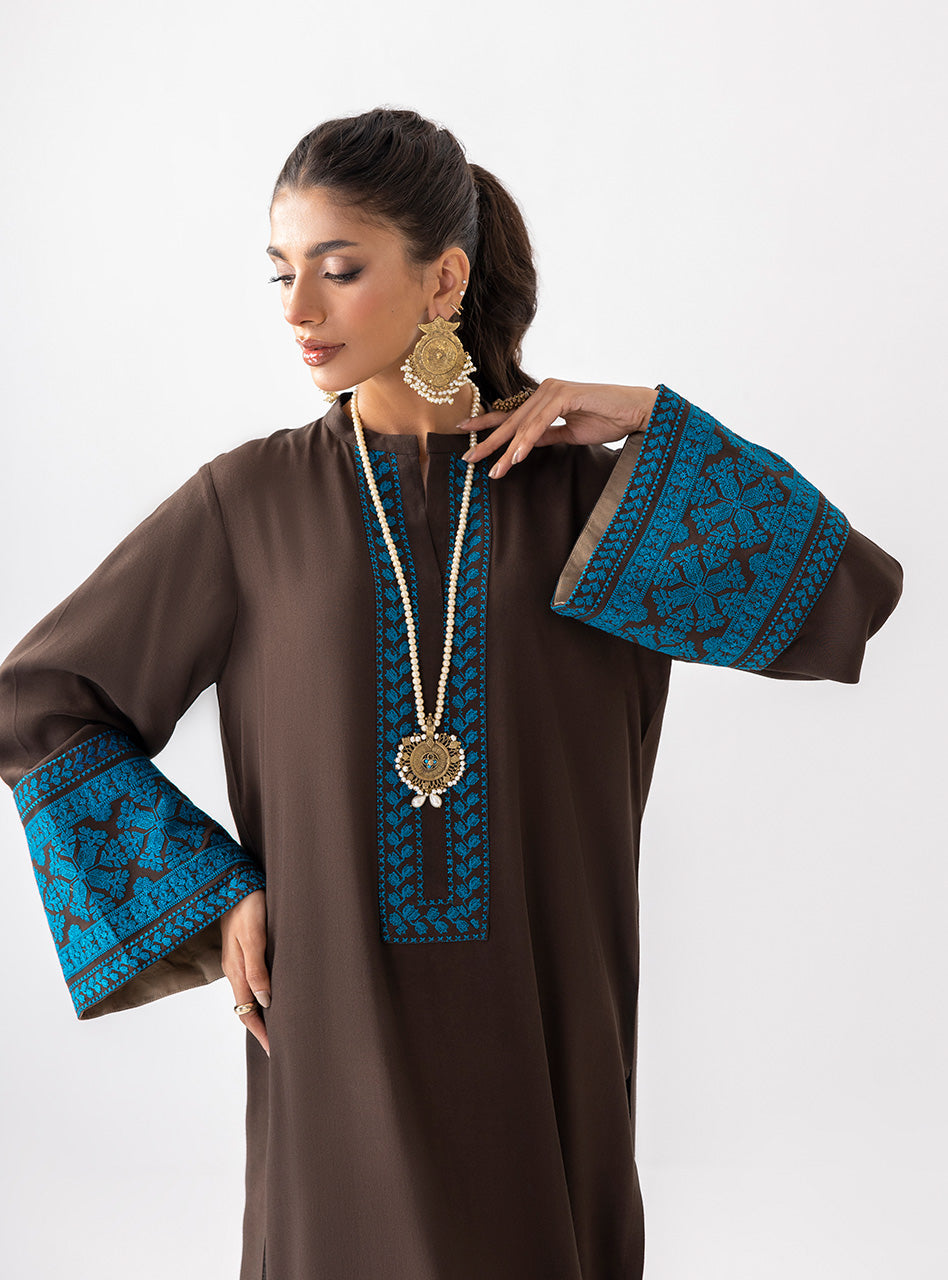 Zainab Chottani | Aara Casual Pret | Dark Chrome by Zainab Chottani - Designer Dress - Type: Ladies Clothes - Available at Libayah - 100% Original