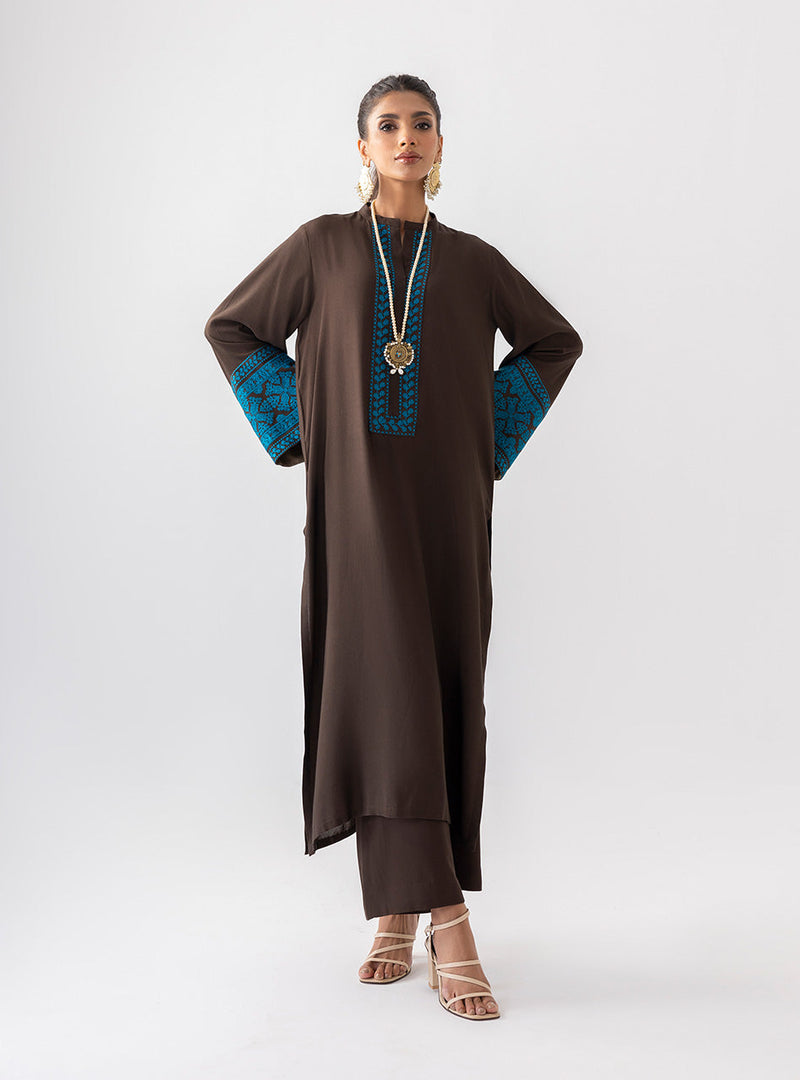 Zainab Chottani | Aara Casual Pret | Dark Chrome by Zainab Chottani - Designer Dress - Type: Ladies Clothes - Available at Libayah - 100% Original