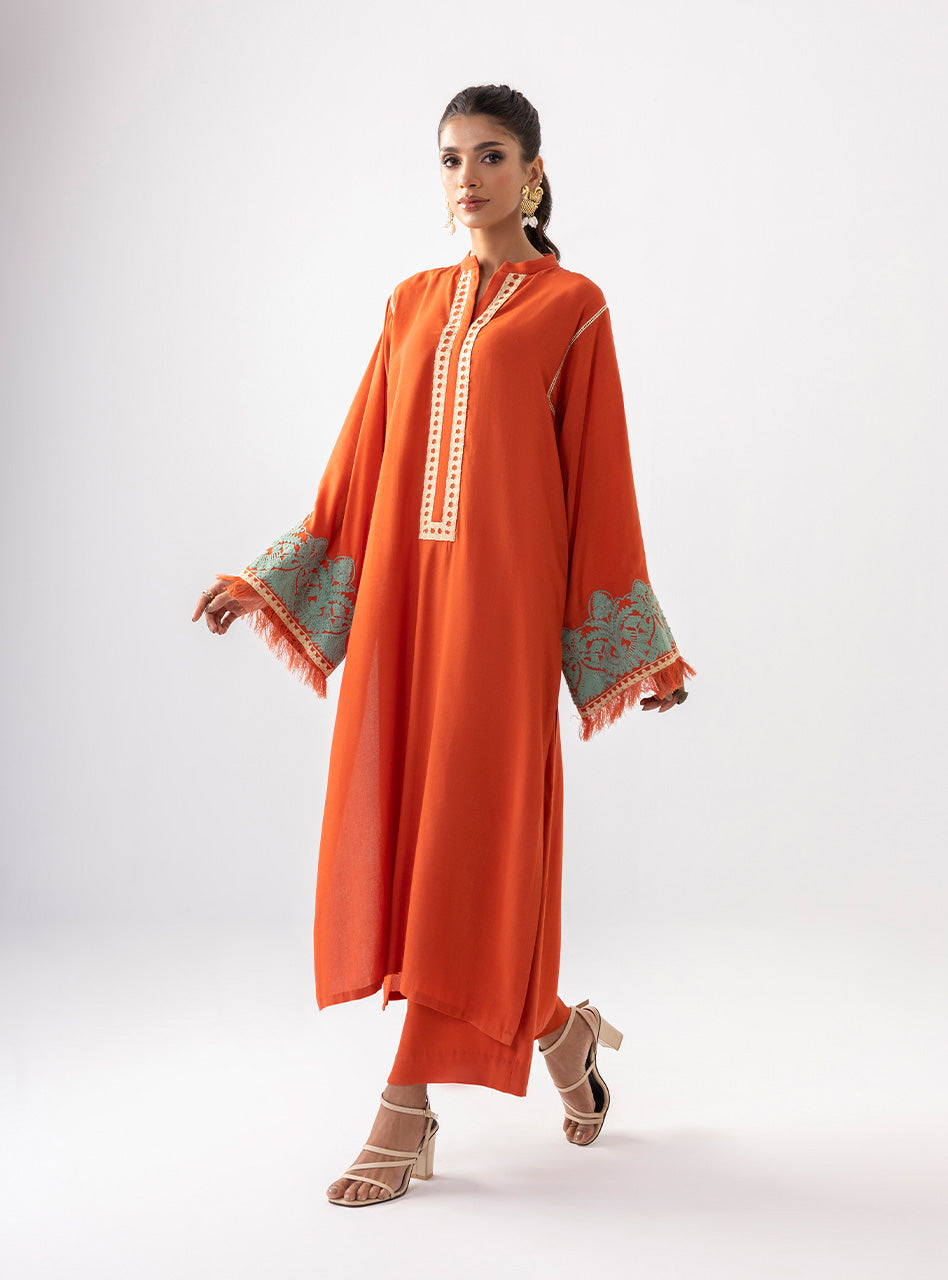 Zainab Chottani | Aara Casual Pret | Pumpkin Opal by Zainab Chottani - Designer Dress - Type: Ladies Clothes - Available at Libayah - 100% Original