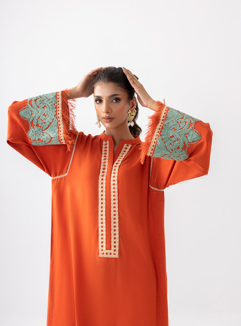 Zainab Chottani | Aara Casual Pret | Pumpkin Opal by Zainab Chottani - Designer Dress - Type: Ladies Clothes - Available at Libayah - 100% Original