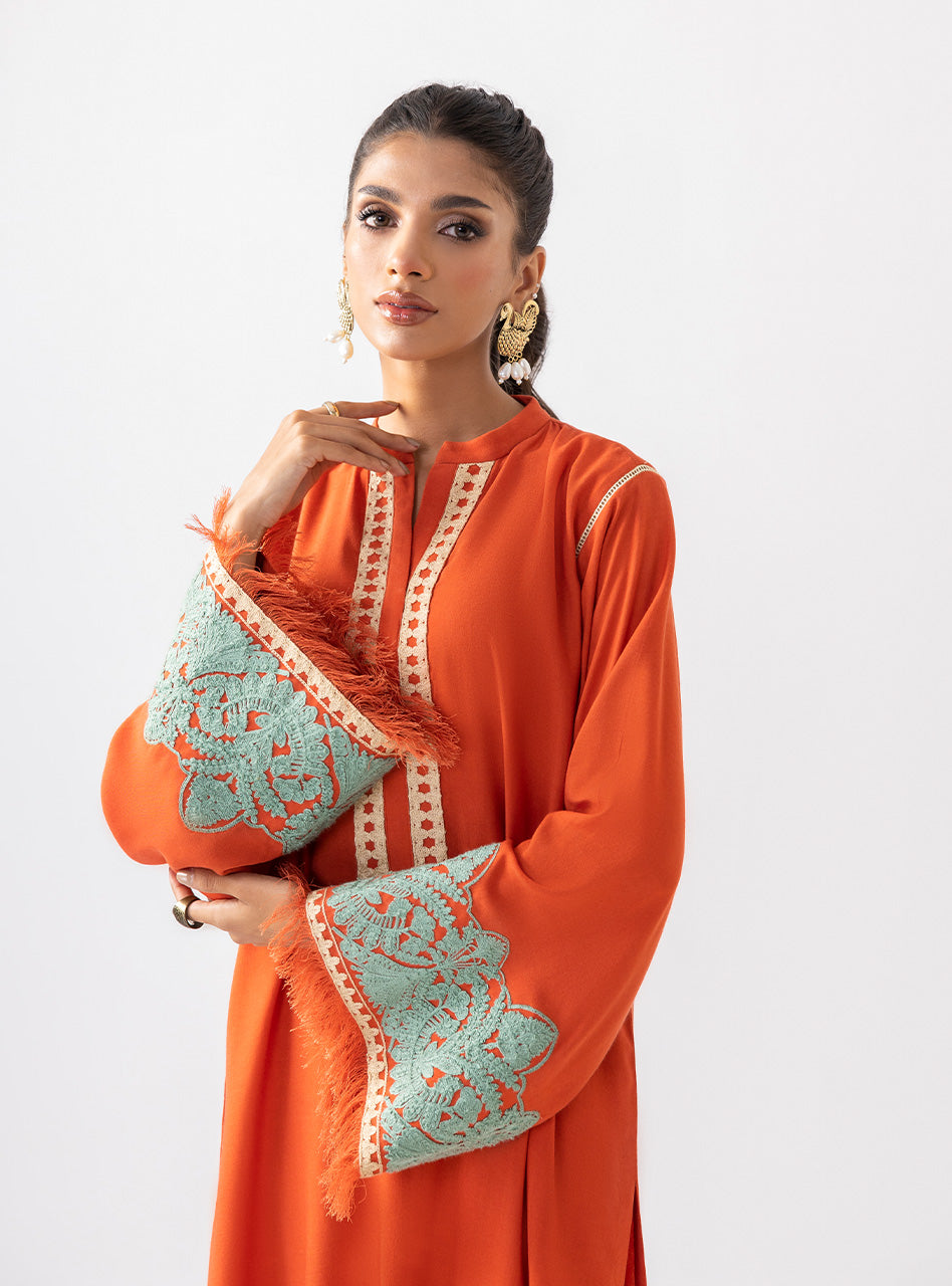 Zainab Chottani | Aara Casual Pret | Pumpkin Opal by Zainab Chottani - Designer Dress - Type: Ladies Clothes - Available at Libayah - 100% Original